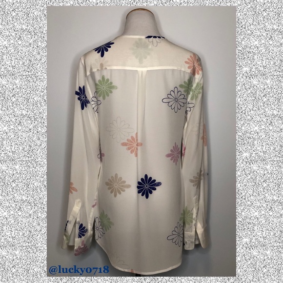 Equipment White Multi Lynn Floral Silk Top Sz S - Picture 5 of 8
